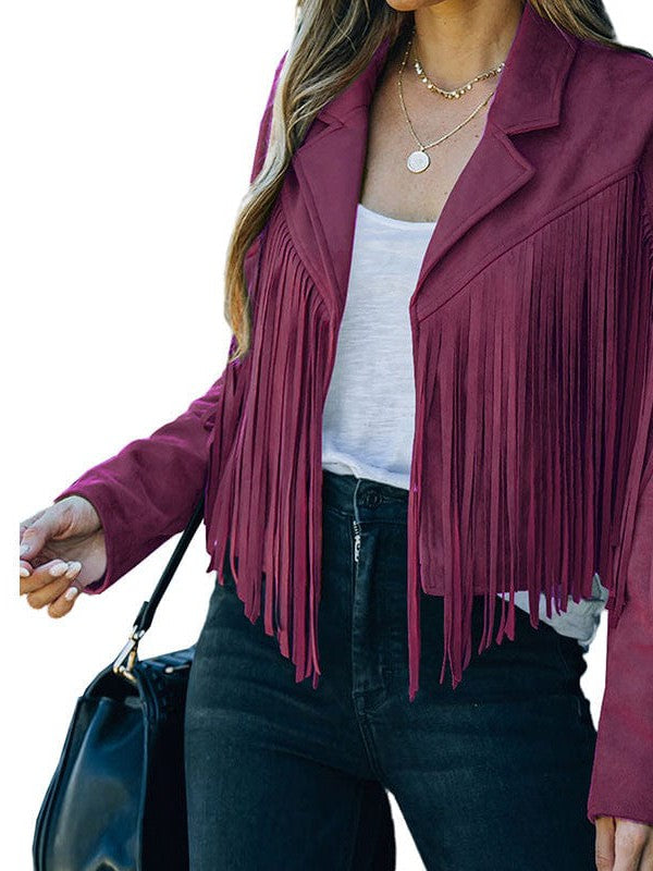 Rodeo Fringe Cropped Suede Jacket | 11 Colors