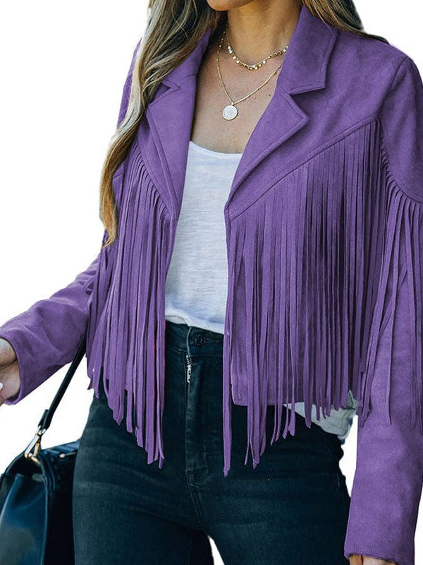 Rodeo Fringe Cropped Suede Jacket | 11 Colors