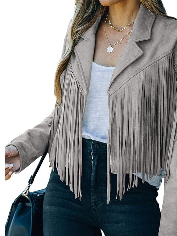 Rodeo Fringe Cropped Suede Jacket | 11 Colors