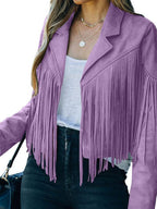 Rodeo Fringe Cropped Suede Jacket | 11 Colors