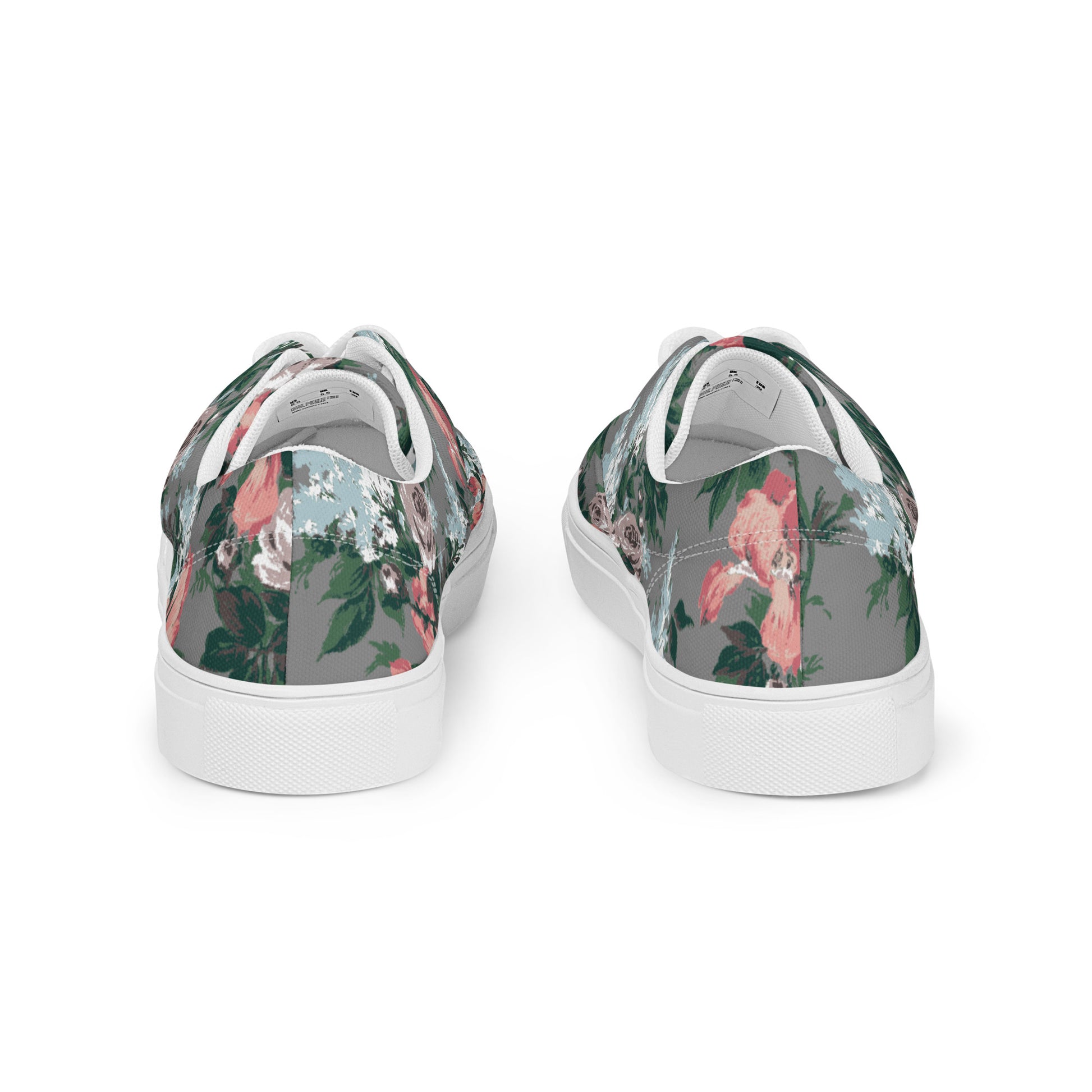 Women's Lace-up Canvas Shoes in J'Adore Paris Bella Roses Floral