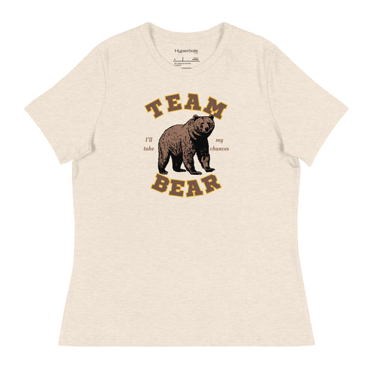 Team Bear - I Choose The Bear - Women's Fitted Graphic Tee Shirt | Hyperbole Design