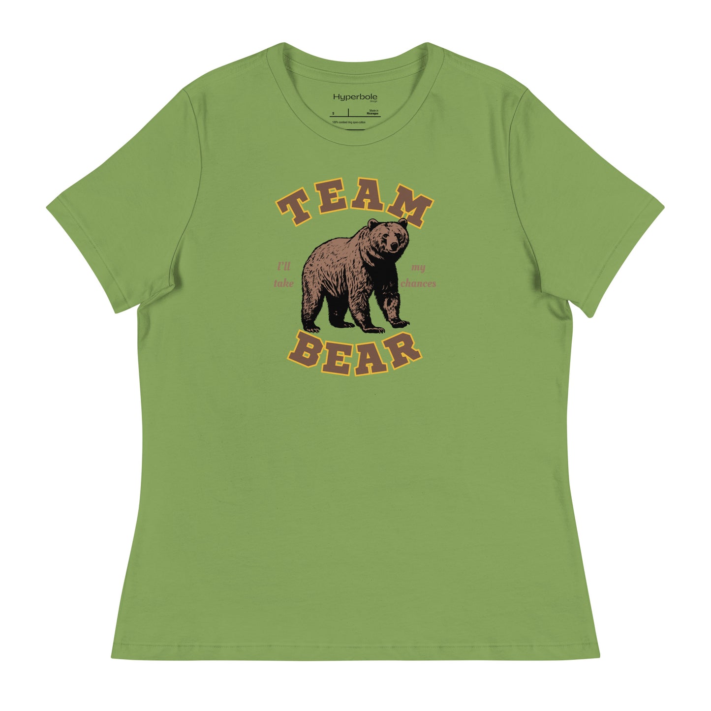 Team Bear - I Choose The Bear - Women's Fitted Graphic Tee Shirt | Hyperbole Design
