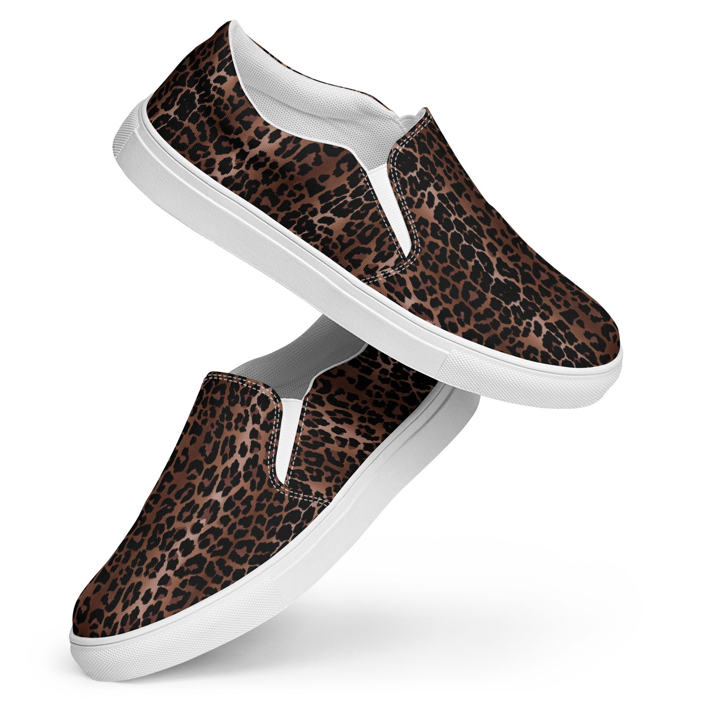 OG Leopard Print Women’s slip-on canvas deck shoes | Pinup Couture Relaxed
