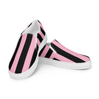 Candy Cane Mark Stripe Women’s Canvas Slip-On Flat Deck Shoe
