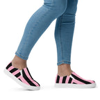 Candy Cane Mark Stripe Women’s Canvas Slip-On Flat Deck Shoe