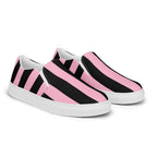 Candy Cane Mark Stripe Women’s Canvas Slip-On Flat Deck Shoe