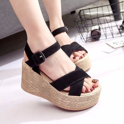 Lucy Crisscross Open Toe Wedge Sandals | 3 Colors