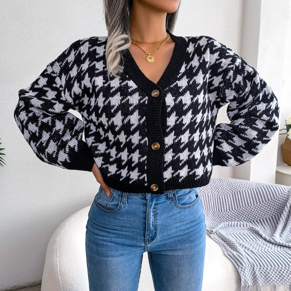 Release The Hounds Cropped Cardigan in Black, Green, or Brown