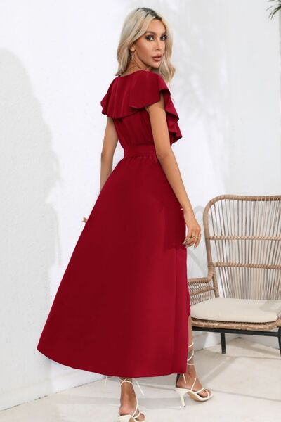 Harper Ruffled Tied V-Neck Midi Dress | 5 Colors