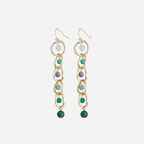 Cleopatra Beaded Alloy Dangle Earrings | 2 colors