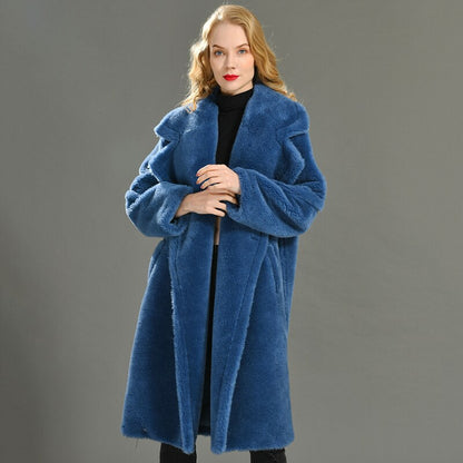 Genuine Wool Vintage Style Teddy Bear Fur Borgana Winter Coat