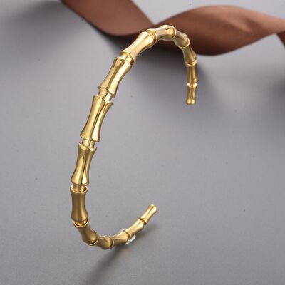 Cane Stainless Steel Bamboo Shape Bracelet | 2 Colors