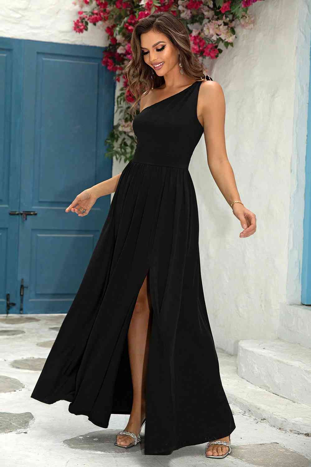 Dakota One-Shoulder Split Summer Maxi Dress | 6 Colors ...