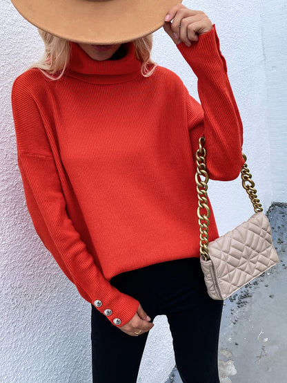 Taylor Wide Turtleneck Long Sleeve Sweater | 3 Colors | Poundton