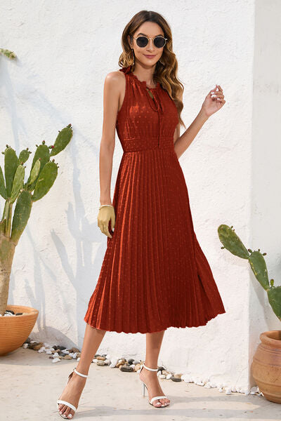 Apulia Tie Neck Sleeveless Dress | 7 Colors