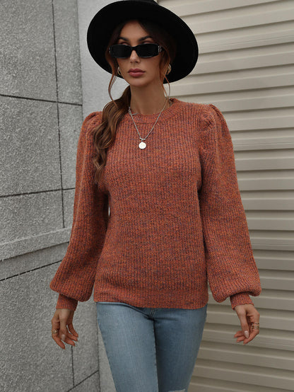 Miss Puff Lantern Sleeve Sweater in Red, Orange, Blue, or Green