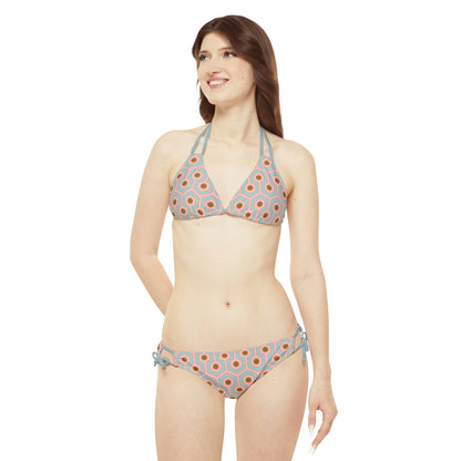 Alex Antoinette Hotel Hexagon Strappy Bikini Set  | Pinup Couture Swim