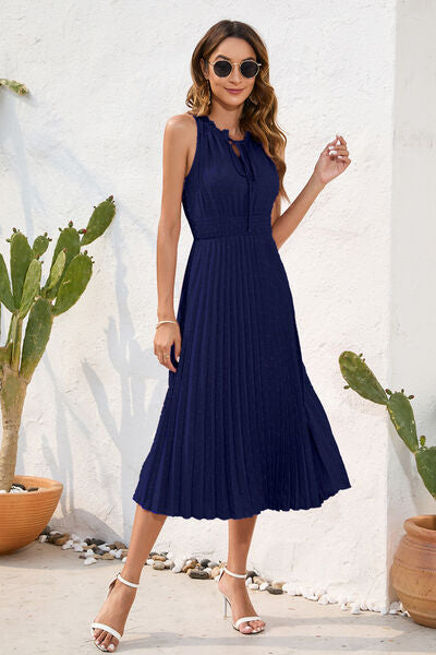 Apulia Tie Neck Sleeveless Dress | 7 Colors