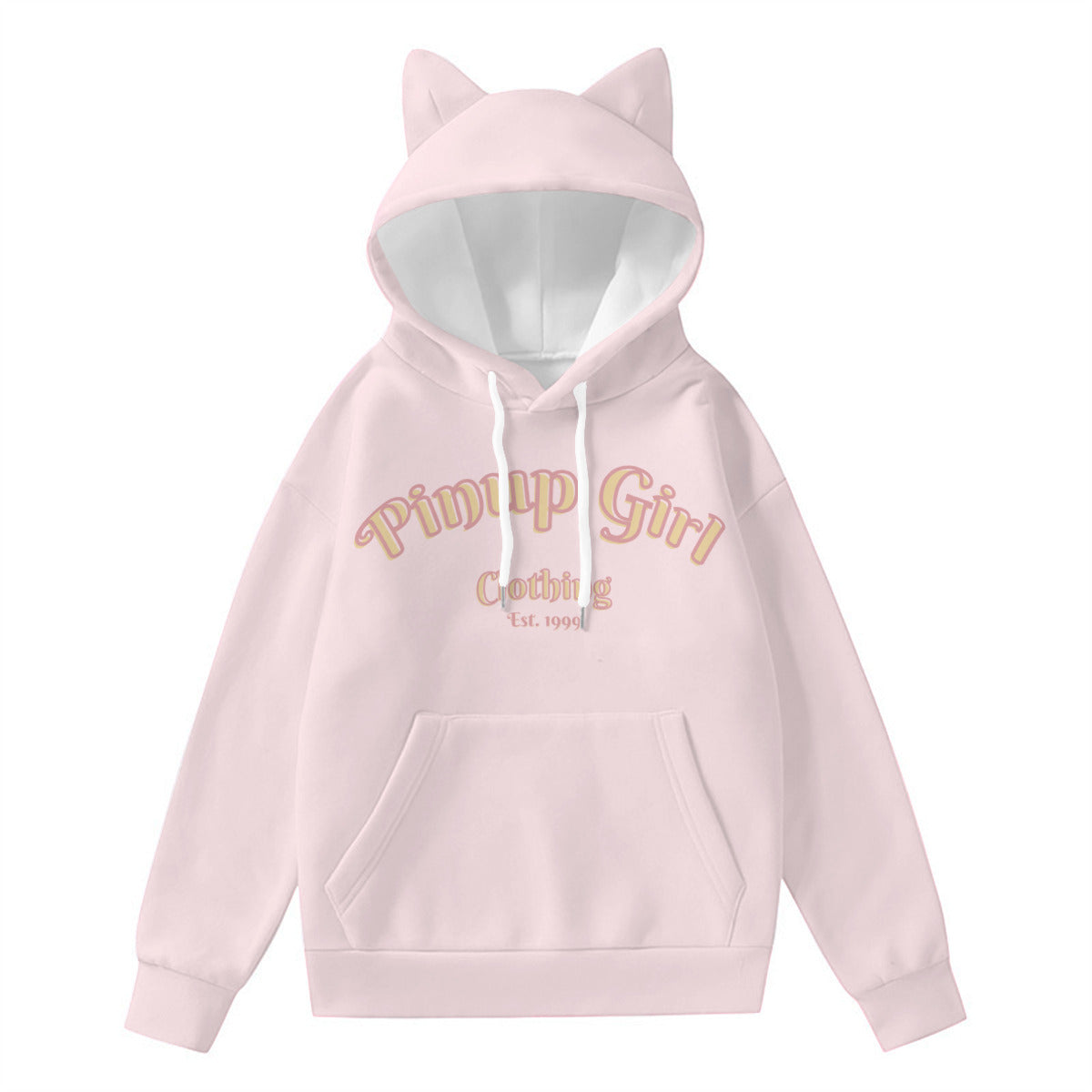 Pinup Girl Logo Cat Ear Hoodie - Pink | Pinup Girl Clothing