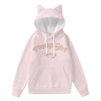 Pinup Girl Logo Cat Ear Hoodie - Pink