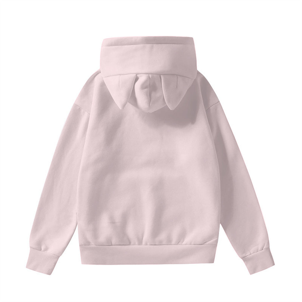 Pinup Girl Logo Cat Ear Hoodie - Pink