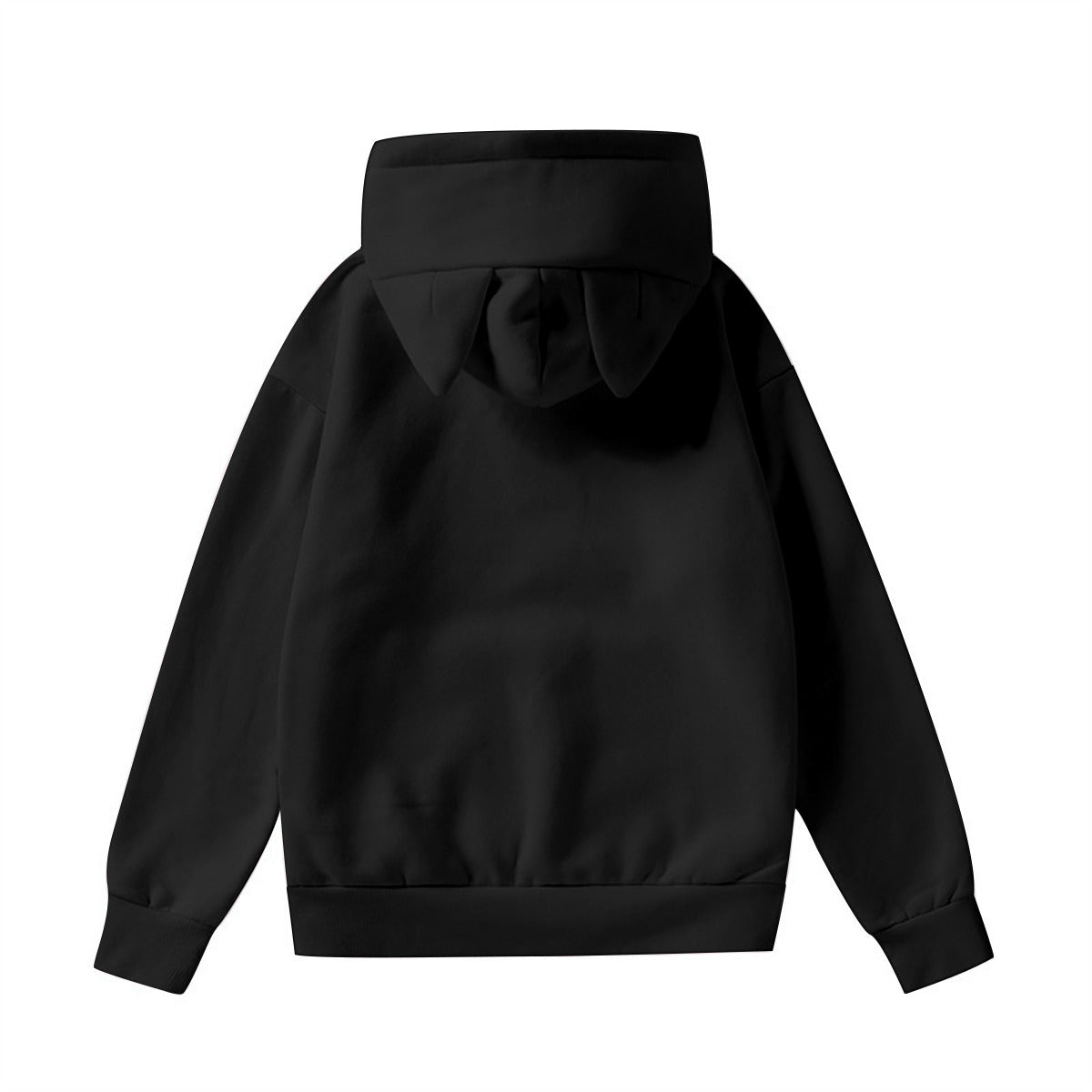 Pinup Girl Logo Cat Ear Hoodie in Black