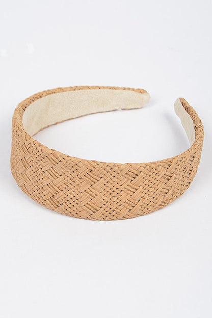 Summer Sun Faux Straw Headband