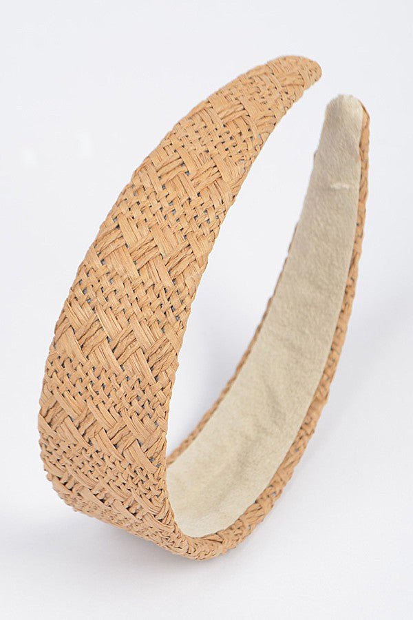 Summer Sun Faux Straw Headband