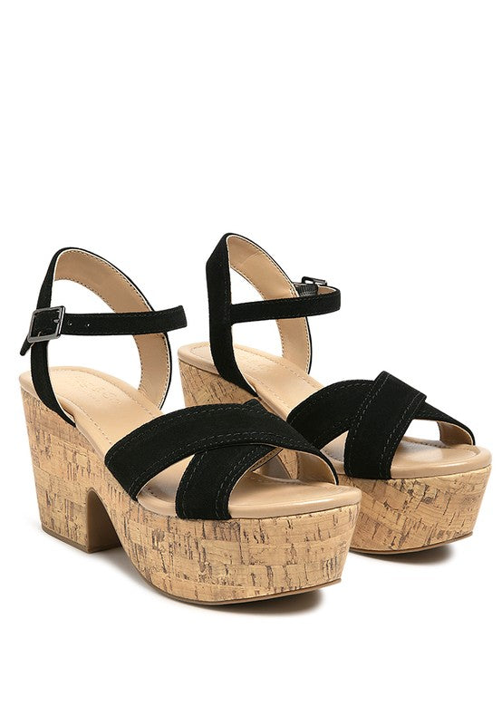 Sandy Beech Vintage 40s Style Cork Platform Sandals | 2 Colors | Rag Company