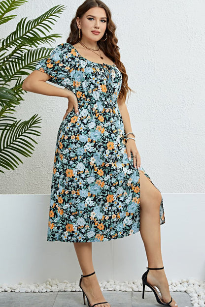 Daisy Midcentury Midi Dress in Vintage Floral | Plus Size