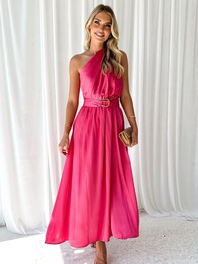 Annalyse Ruched One Shoulder Dress| 6 Colors