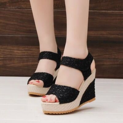 Phoebe Lace Detail Open Toe High Heel Sandals | 2 Colors