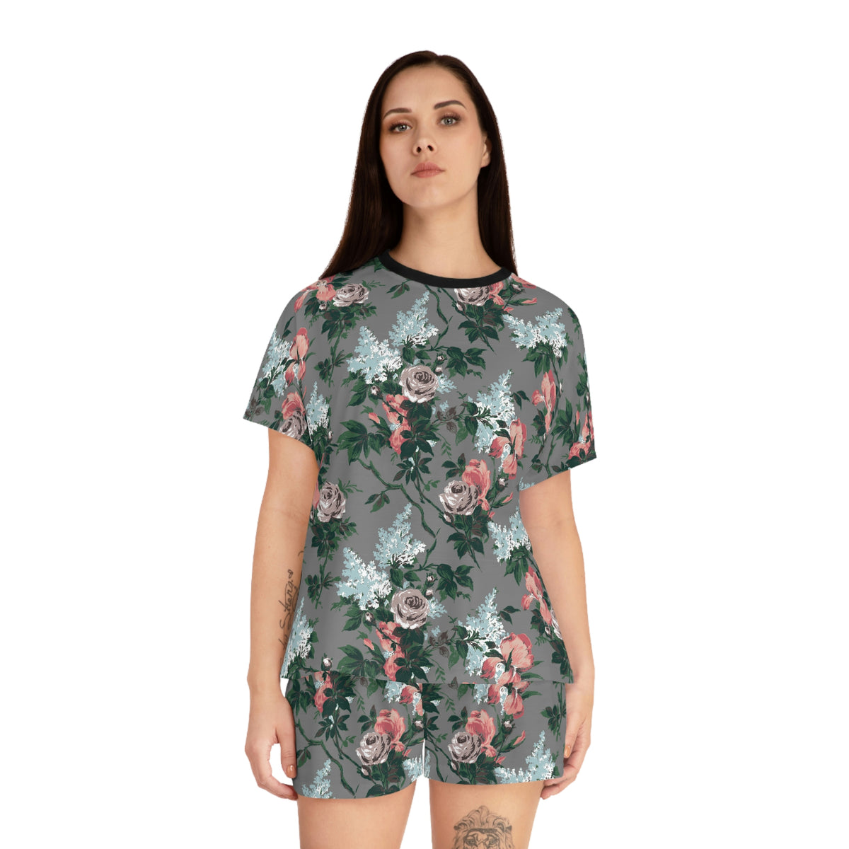TGIF Sleepover PJs in J'adore Bella Roses Tee & Pajama Shorts-Set