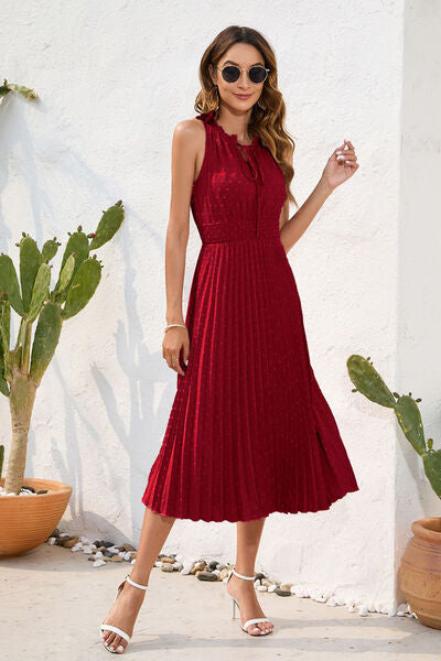 Apulia Tie Neck Sleeveless Dress | 7 Colors