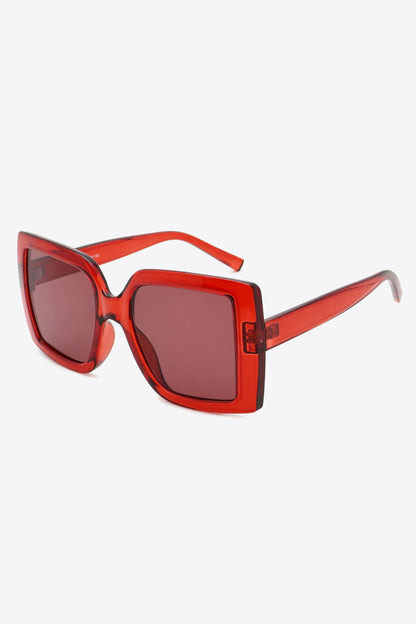 70's Von Hollywood Square Frame Sunglasses in Cherry