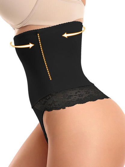 Nami Hourglass Super Curve Full Size Lace Detail Shapewear Shorts | Black or Ivory