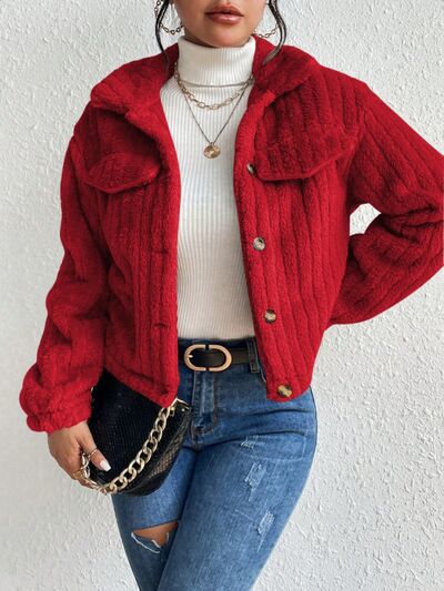 London Hot Fuzzy Button Up Jacket | 9 Colors