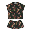 TGIF Sleepover PJs in Dark Bella Roses Tee & Pajama Shorts-Set.