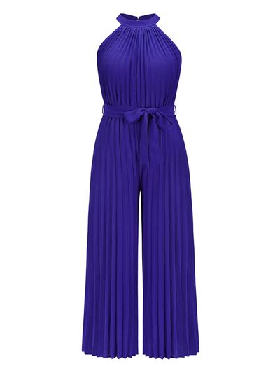 Ginevra Cutout Tied Pleated Sleeveless Jumpsuit | 6 Colors