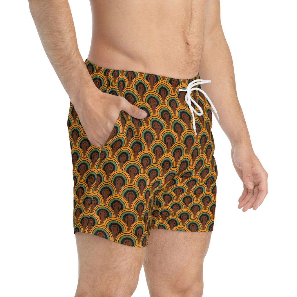 1970's Vintage Room 237 Print Men's Swim Trunks