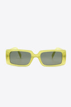 Liquid Sky Chartreuse Lucite 70s Rectangle Sunglasses