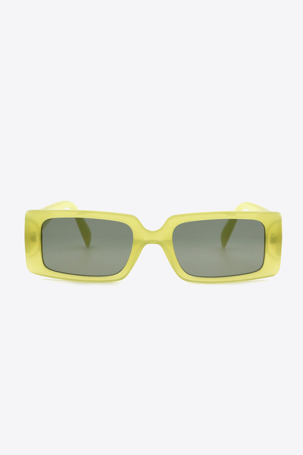 Liquid Sky Chartreuse Lucite 70s Rectangle Sunglasses