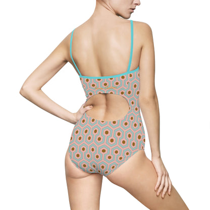 Devon Antoinette Hotel Hexagon Strappy One-Piece Swimsuit | Pinup Couture Swim