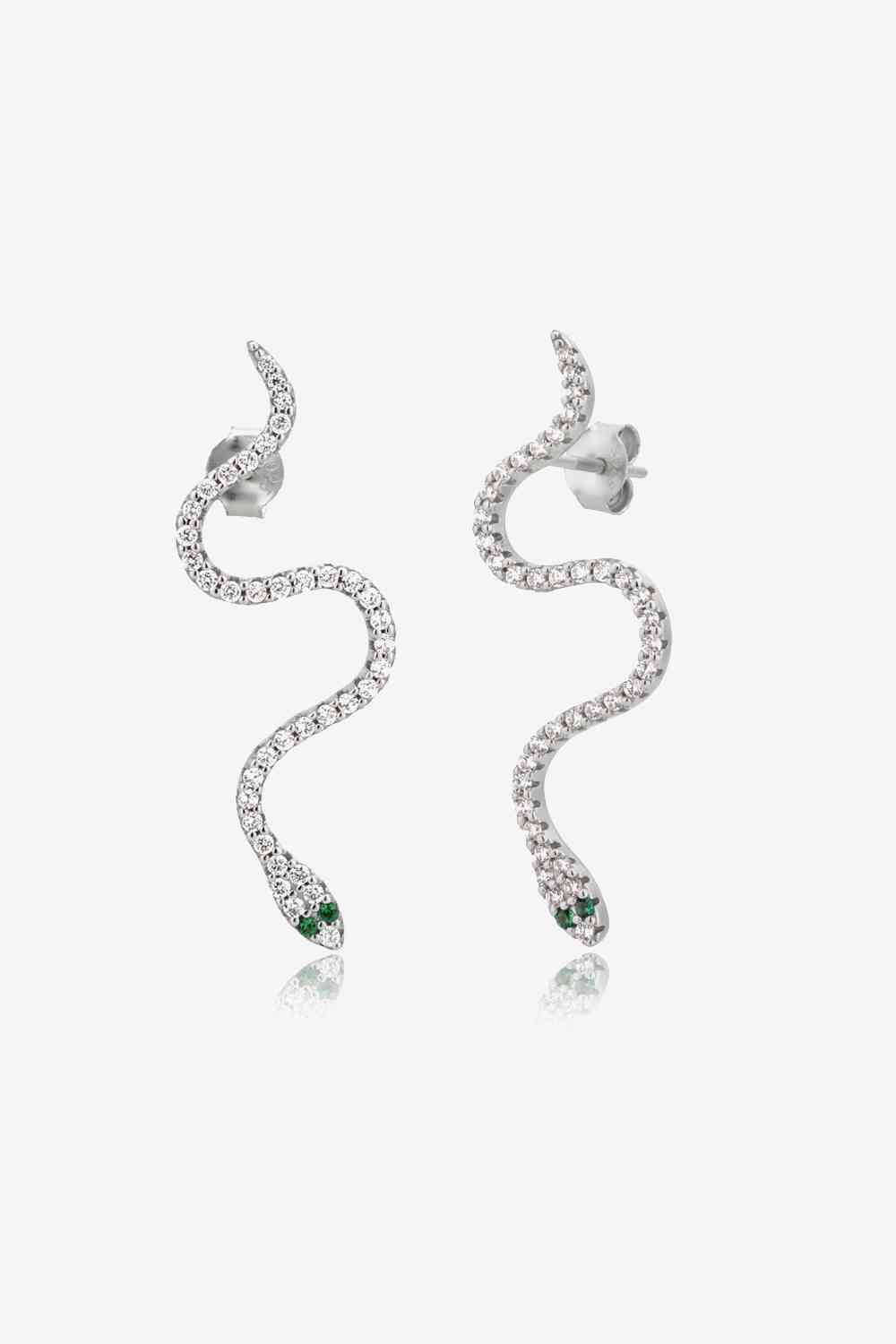 Medusa Snake-Shaped 925 Sterling Silver Earrings | 2 Colors