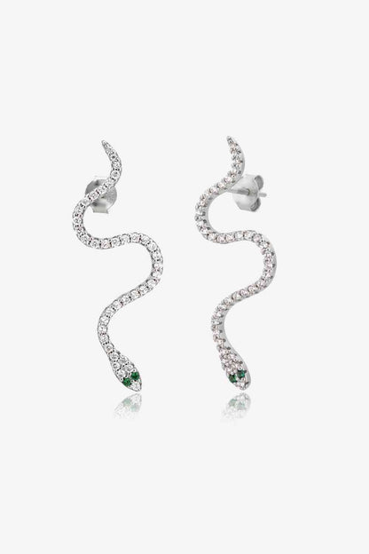 Medusa Snake-Shaped 925 Sterling Silver Earrings | 2 Colors