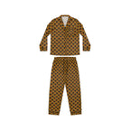 Pajama Game in Room 237 Print Satin 2 Piece Button Up PJ Set