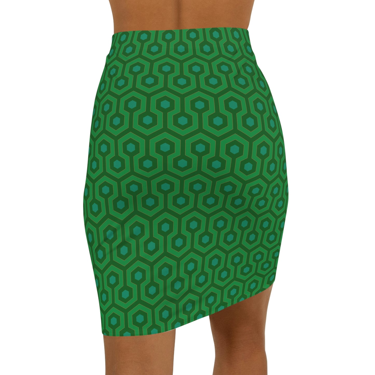 Roxy Green Hotel Hexagon Women's Fitted Mini Skirt | Pinup Couture Swim
