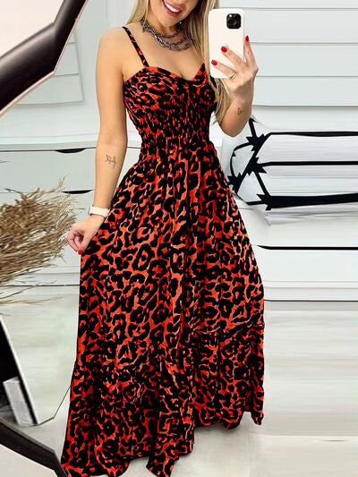 Layla Leopard Sweetheart Neck Cami Dress | 6 Colors