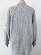 Maria Mock Neck Dropped Shoulder Sweater Dress | 5 Colors